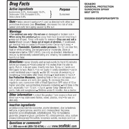 Picture of Sea & Ski Dri Mist Sunscreen 70 SPF Continuous Spray 6 oz