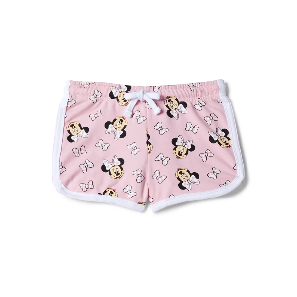 Picture of Disney Minnie Mouse All-Over-Print Girls Fashion Shorts Pink White XS