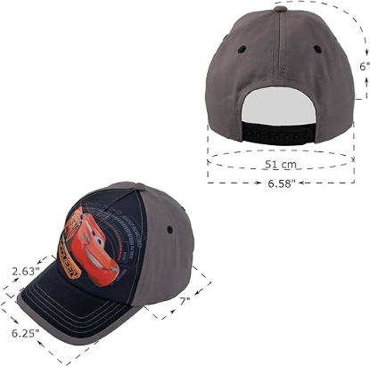 Picture of Disney Cars Lightning McQueen Toddler Boys Cotton Baseball Cap Age 2-5