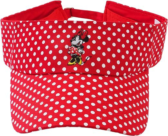 Picture of Disney's Minnie Mouse Polka Dot Adjustable Sun Visor Red One Size