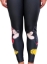 Picture of Disney Juniors Mickey and Minnie Mouse Kissing Leggings Stretch Black XL