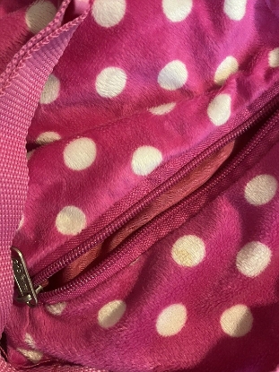 Picture of Disney Minnie Mouse Pink Soft 3D White Polka Dots Backpack