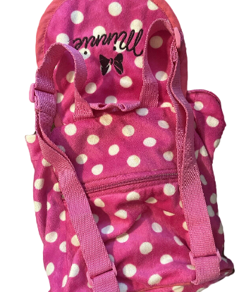 Picture of Disney Minnie Mouse Pink Soft 3D White Polka Dots Backpack
