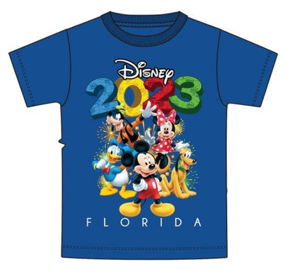 Picture of Disney Mickey and Friends  2023 Adult Unisex Tee Blue LG