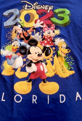 Picture of Disney Mickey and Friends  2023 Adult Unisex Tee Blue LG