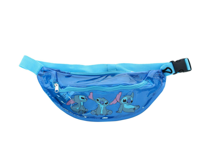 Picture of Disney Lilo & Stitch Blue Clear Vinyl Stitch Sitting Trio Waist Belly Bag Fanny Pack