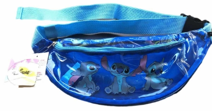 Picture of Disney Lilo & Stitch Blue Clear Vinyl Stitch Sitting Trio Waist Belly Bag Fanny Pack