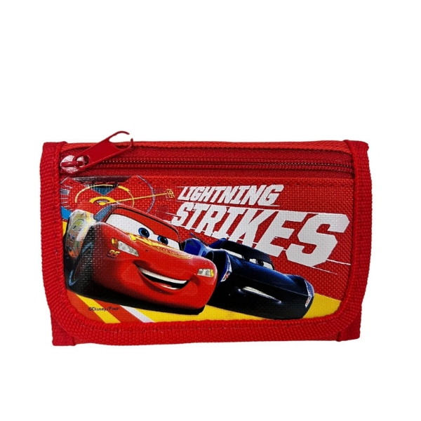 Picture of Disney Car Lightning Strikes Authentic Licensed Children Trifold Wallet Red