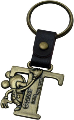 Picture of Disney  Mickey Mouse Letter T Brass Key Chain
