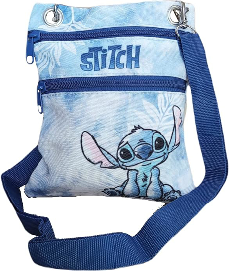 Picture of Disney Stitch Sitting Light Blue  Crossbody Passport Bag