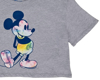 Picture of Disney Junior Tie Dye Top Mickey Mouse Grey Crop Top Shirts for Girls Size Xs