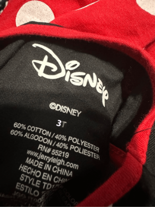 Picture of Disney Minnie Mouse Toddler Girls Dress (3T) Red