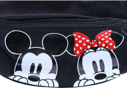 Picture of Disney Mickey and Minnie Mouse Peeking Fanny Pack Black