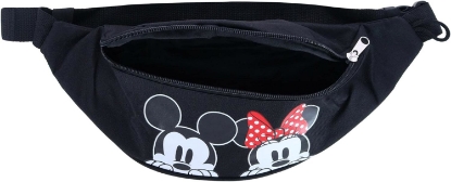 Picture of Disney Mickey and Minnie Mouse Peeking Fanny Pack Black