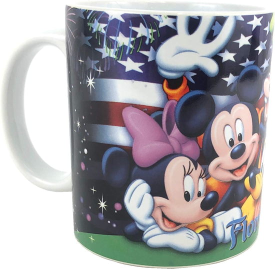 Picture of Disney Mickey Mouse Fireworks American Flags and Florida Coffee Mug 20 OZ