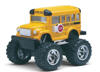 Picture of Funny Big Wheel School Bus Yellow By Kinsmart 4004DB 4 Inch Scale Diecast Model Replica