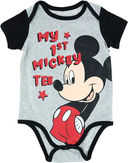Picture of Disney Mickey Mouse Infant Onesie My First Mickey Black Gray 24M