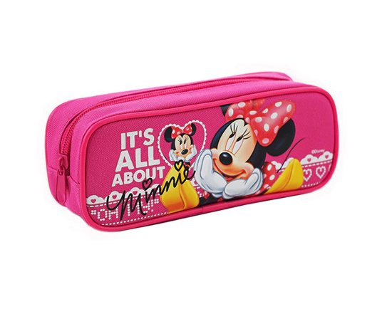 Picture of Disney Minnie Mouse It's All About Minnie Character Single Zipper Hot Pink Pencil Case