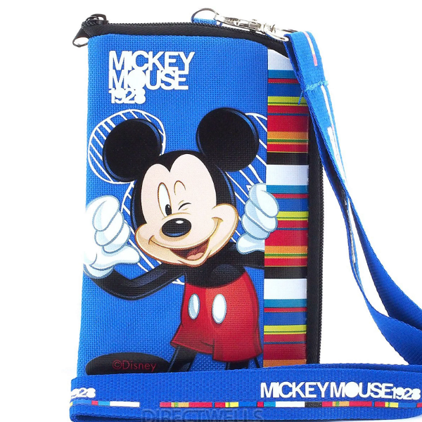 Picture of Disney Mickey Mouse Blue Lanyard with Detachable Cellphone Case Or Coin Purse