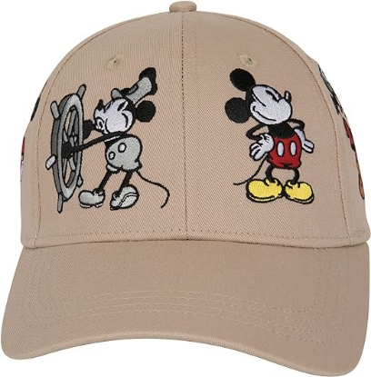 Picture of Disney Mickey Mouse Through The Years Baseball Cap Brown Brown One Size