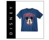Picture of Disney  Mickey Mouse Women Short Sleeve Blue Top T ShirtSize Large