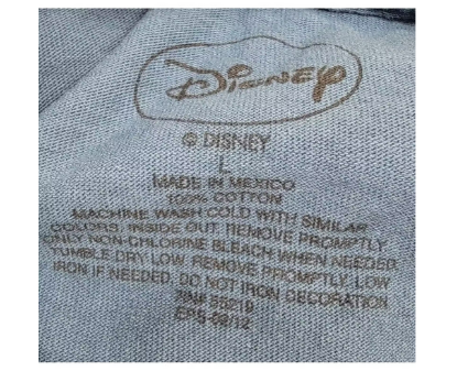 Picture of Disney  Mickey Mouse Women Short Sleeve Blue Top T ShirtSize Large