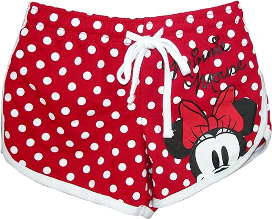 Picture of Disney Minnie Mouse Peeking Junior Ladies Short Red Polka Dot