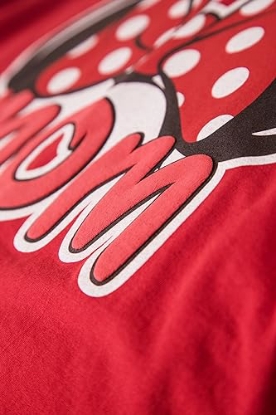 Picture of Disney Minnie Mouse Adults Mom Fan T-Shirt Small Red