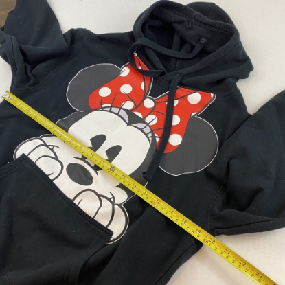 Picture of Disney Minnie Mouse Peeking Head Pullover Adult Hoodie Black Medium