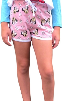Picture of Disney Minnie Mouse All-Over-Print Girls Fashion Pink Shorts Size Small