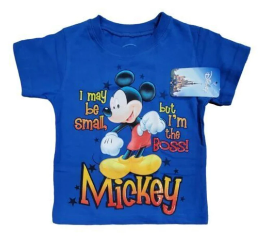 Picture of Disney Mickey Mouse Boss Toddler Boys Tee T Shirt Royal Blue Medium