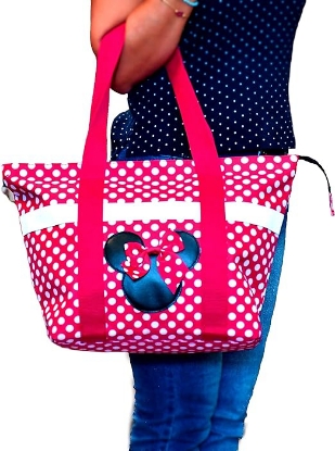 Picture of Disney Minnie Mouse Icon Polka Dot Travel Beach Tote Bag