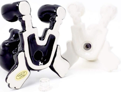 Picture of Disney Mickey Mouse Sitting Ceramics Salt and Pepper Shakers 3.5 Inch Black and White