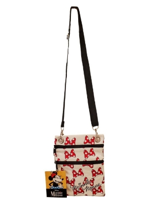 Picture of Disney Minnie Mouse Many Bows Passport Bag White