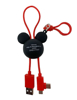 Picture of Disney Mickey Mouse 3D Foam Bag Clip USB Charger  Cable With Different Ports