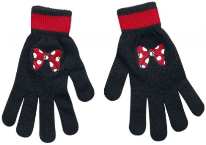 Picture of Minnie Mouse Ears Bow Cuff Beanie And Gloves Set