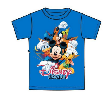 Picture of Disney 4 Burst Florida Fashion T Shirt Royal Blue Xs