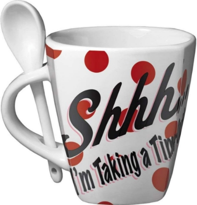 Picture of Disney Minnie Mouse TimeOut Mug with Spoon White