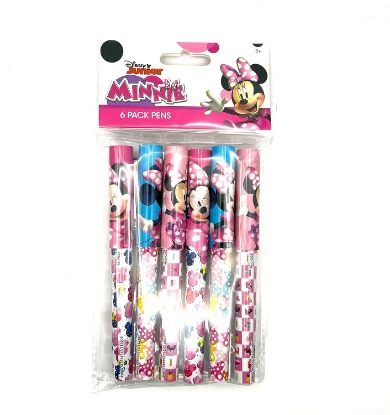 Picture of Disney Minnie Mouse 6 Pack of Pink and Red Pens