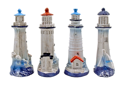 Picture of Northern Ocean Classic Lighthouse with Wave Statue Polyresin Figurines Home Decor