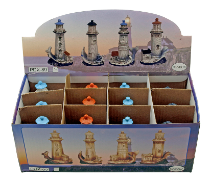 Picture of Northern Ocean Classic Lighthouse with Wave Statue Polyresin Figurines Home Decor
