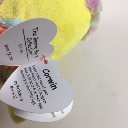 Picture of Ty Beanie Boos Corwin Colorful Easter Chick in Egg 6 Inch