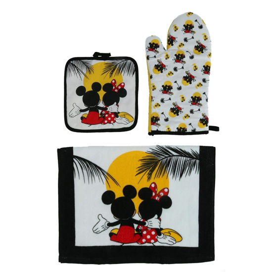 Picture of Disney Sunset Design Mickey and Minnie Mouse Kitchen Towel Set 3 Piece