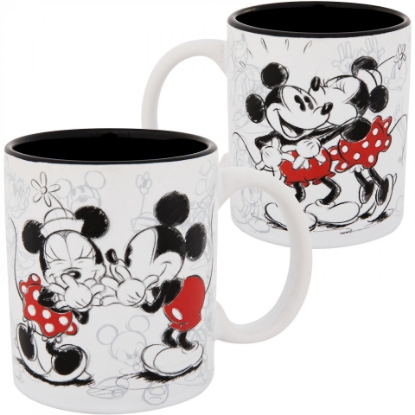Picture of Disney Mickey and Minnie Mouse Kissy Sketch 11oz Mug