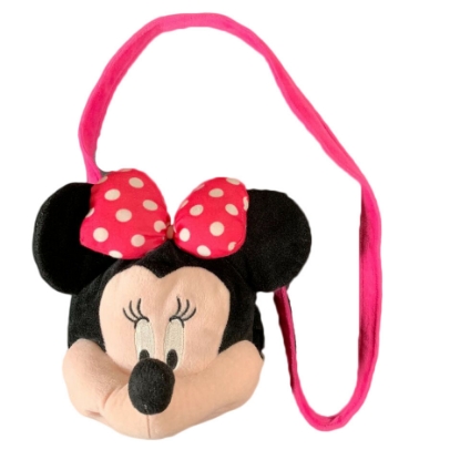 Picture of Disney Minnie Mouse Head Plush Purse Girls Handbag Shoulder Bag Pink