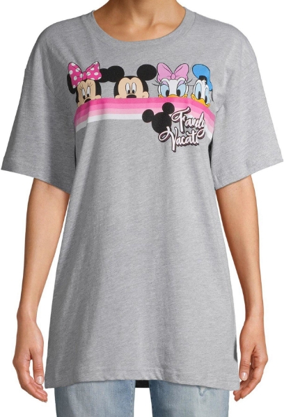 Picture of Disney Adult Women's Tee Family Vacation Pals Gray Small