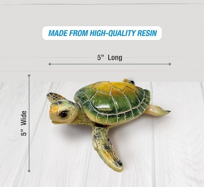 Picture of Sea Turtle Figurine Small Polyresin Statue Home Decor Pack Set of 4