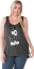 Picture of Disney Mickey Mouse Womens Plus Size Sleeveless Tank Top Charcoal 2XL