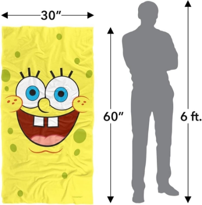 Picture of Sponge Bob Nickelodeon Surf Shack Squarepants Beach Bath Towel