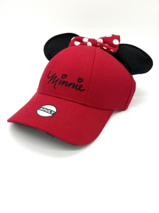 Picture of Disney Minnie Mouse Sassy Adult Cap with 3D Ears and Bow Red